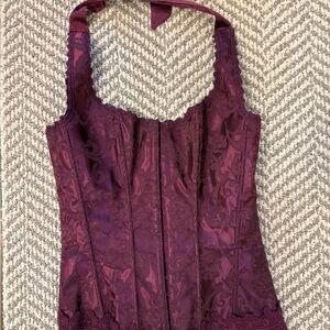 Fredrick’s of Hollywood Purple Corset Halter Top
